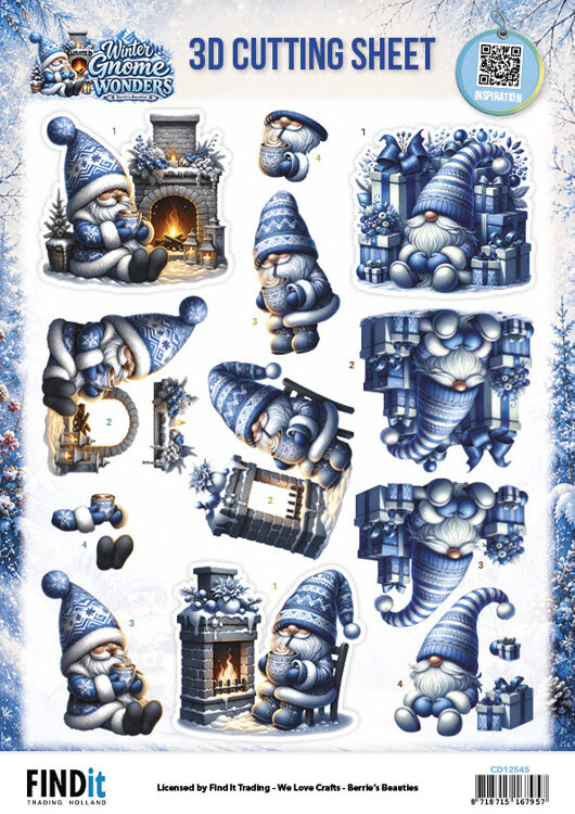 Berries Beauties - Winter Gnome Wonders - 3D knipvel - Winter Comforts
