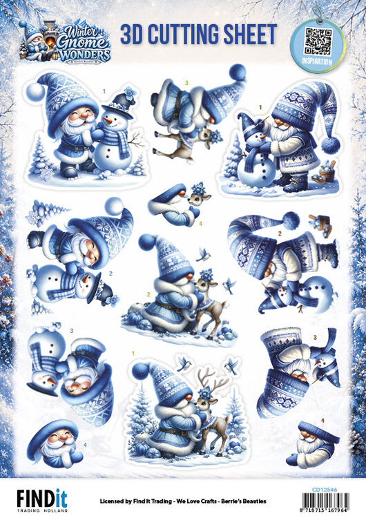 Berries Beauties - Winter Gnome Wonders - 3D knipvel - Frosty Friends