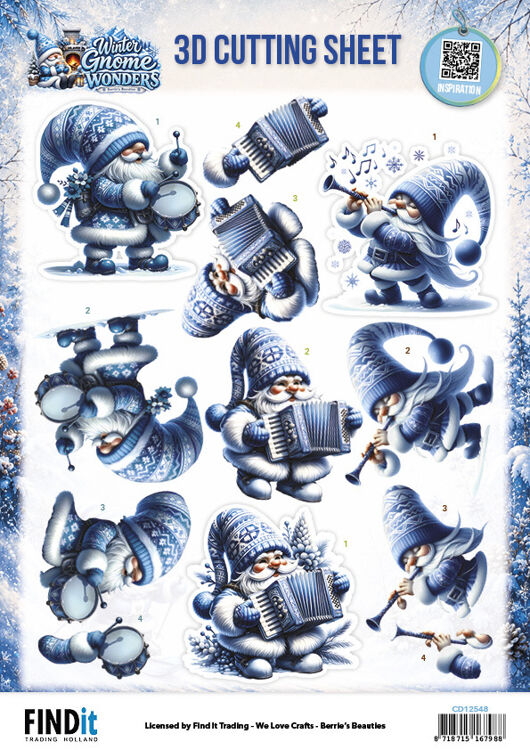 Berries Beauties - Winter Gnome Wonders - 3D knipvel - Frozen Harmonies