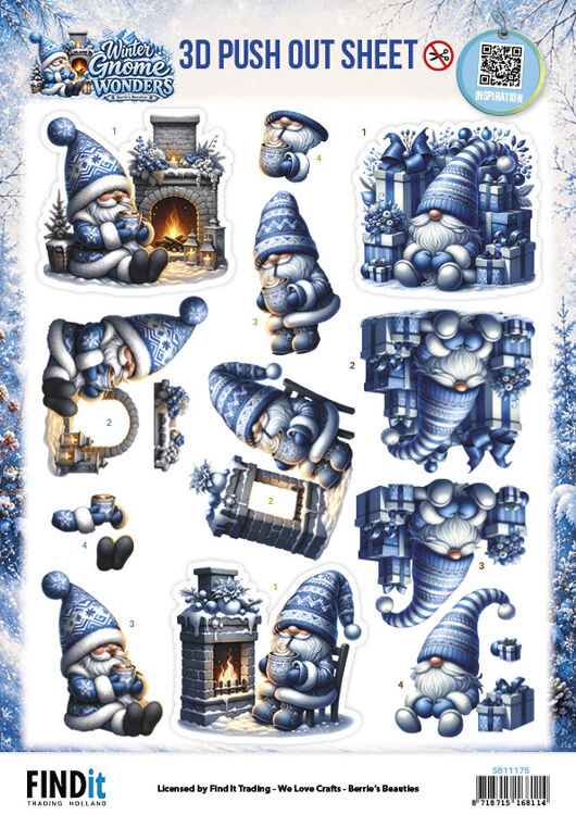 Berries Beauties - Winter Gnome Wonders - 3D Push Out - Winter Comforts