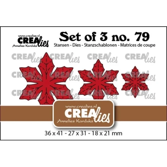 Crealies - Sansmallen - solid flowers 33 Poinsettia
