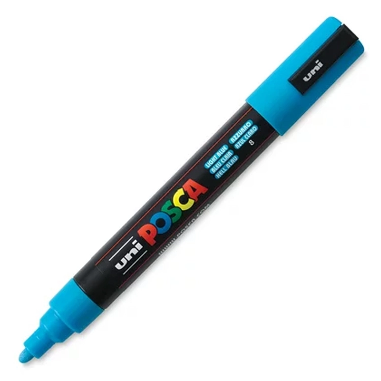 Uni Posca Verfmarker 5M - Licht Blauw