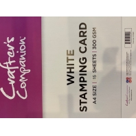 White stamping card - A4 - 15 sheets - 300 grams