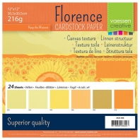 Florence Cardstock multipack 30,5x30,5cm Geel