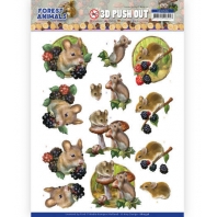 3D Push Out - Amy Design - Forest Animals - Mouse