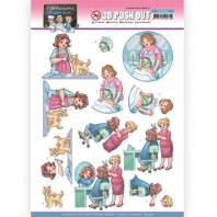 3D Push Out - Yvonne Creations - Professions Bubbly Girls -  Beautician