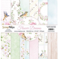 ScrapBoys Flower dreams paperpad 12 vel + cut out elements - DZ