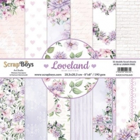 ScrapBoys Loveland new edition paperpad 12 vel + cut out elements - DZ