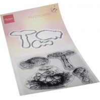 Marianne Design Clear Stamp & Die set Tiny's Paddestoelen
