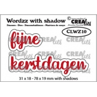 Crealies Wordzz with Shadow Fijne Feestdagen