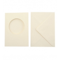 Vaessen Creative - Passepartout vierkant 5 stuks naturel