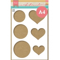 Marianne Design Mask Stencil - A4 Cirkels en Harten