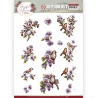 3D Pushout - Graceful Flowers - Yvonne Creations - Birds and Blackberries