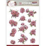3D Pushoutl - Graceful Flowers - Yvonne Creations - Pink Roses