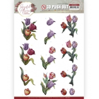 3D Pushout - Graceful Flowers - Yvonne Creations - Colourful Tulips