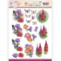 3D Push Out - Jeanine's Art - Perfect Butterfly Flowers - Anemone