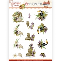 3D Push Out - Precious Marieke - Flowers & Friends - Purple Flower