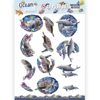 Amy Design - Ocean Wonders - 3 D push Out - Sea Turtle