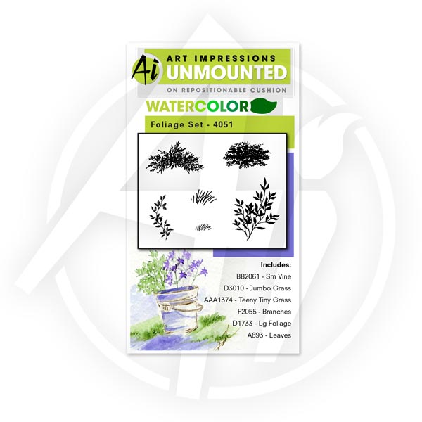 Art Impressions Water Colour - Foliage Set 1 4051