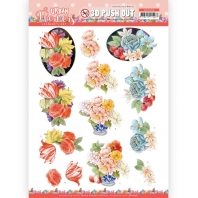 Jeanine's Art - Urban Flowers - 3D Push Out - Flowers in Stone Yar