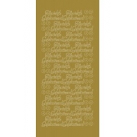 Stickers Hartelijk Gefeliciteerd - Standaard film  - Gold