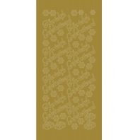 Stickers Hartelijk Gefeliciteerd - Standaard film  - Gold