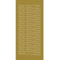 Stickers Prettige Feestdagen - Standaard film  - Gold