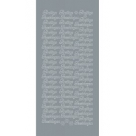 Stickers Prettige Feestdagen - Standaard film  - Zilver