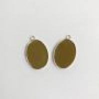 Hanger met 1 oog ovaal 25x18mm zetting (voor epoxy) 2 st 
