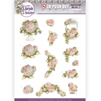 Precious Marieke - Purple Passion - 3D Push Out - Pale Hydrangea