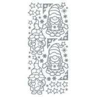 JEJE Peel - off stickers Gnome Christmas - Zilver