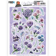 Yvonne Creations - Very Purple - 3D Push Out  elements sheet