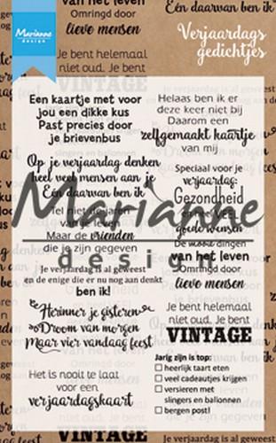 Clear stamp Verjaardagsgedichtjes