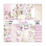 ScrapBoys Violetta papered 12 vel 20,3x20,3cm