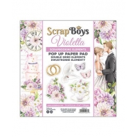 ScrapBoys Pop up paper pad double sided elements - Violetta 