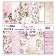 ScrapBoys Violetta papers 12 vel -  30,5x30,5cm