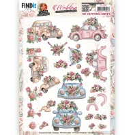 Yvonne Creations - Wedding - 3D knipvel - Wedding Cars