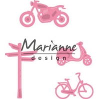 Marianne Design Collectable Village decoration set bicycle