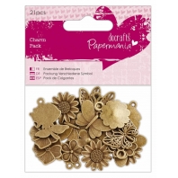 Papermania Charm Pack Flowers & Butterflies 21 stuks