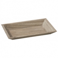 HobbyFun Holztablett Basic grijs/bruin 25x16x3cm