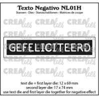 Creaties Texto Negativo Die Gefeliciteerd ( horizontaal ) 