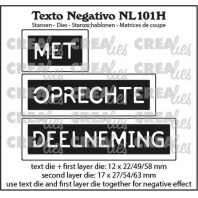 Creaties Texto Negativo Met oprechte deelneming