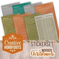 Jeanine 's Art - Wooden Christmas - Creative Hobbydots Stickerset