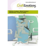 CraftEmotions Metalen hoekjes type 1 zilver 8 stuks