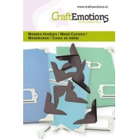 CraftEmotions Metalen hoekjes type 1zwart 8 stuks