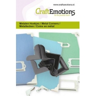 CraftEmotions Metalen hoekjes type 2 zwart 8 stuks