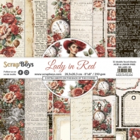 ScrapBoys - Lady in Red - 15x15cm