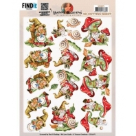 Yvonne Craetions - 3D knipvel - Gnomes Snail