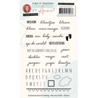 Designed by Anna - Mix and Match Text Stamps - Birth