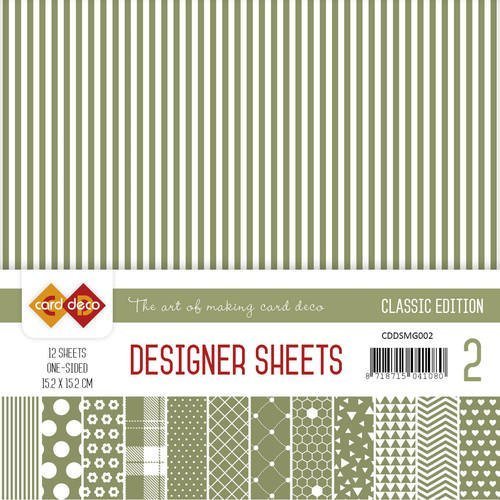 Card Deco - Designer Sheets - Classic Edition - mosgroen